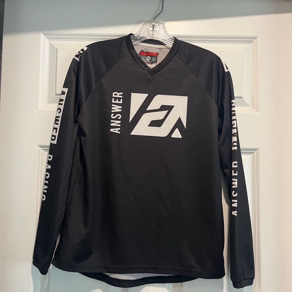 Answer Racing Kids Long Sleeve Black Tee